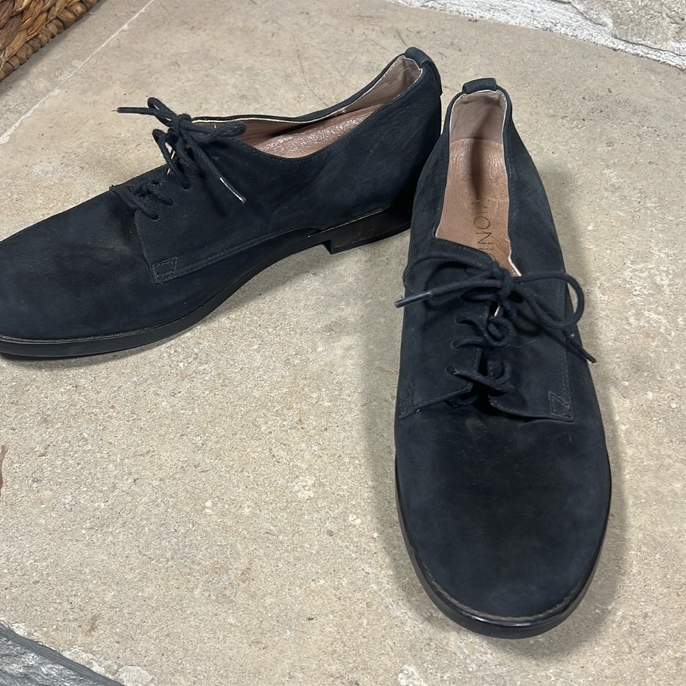 Vionic Weslyn Black suede loafers shoes size 8